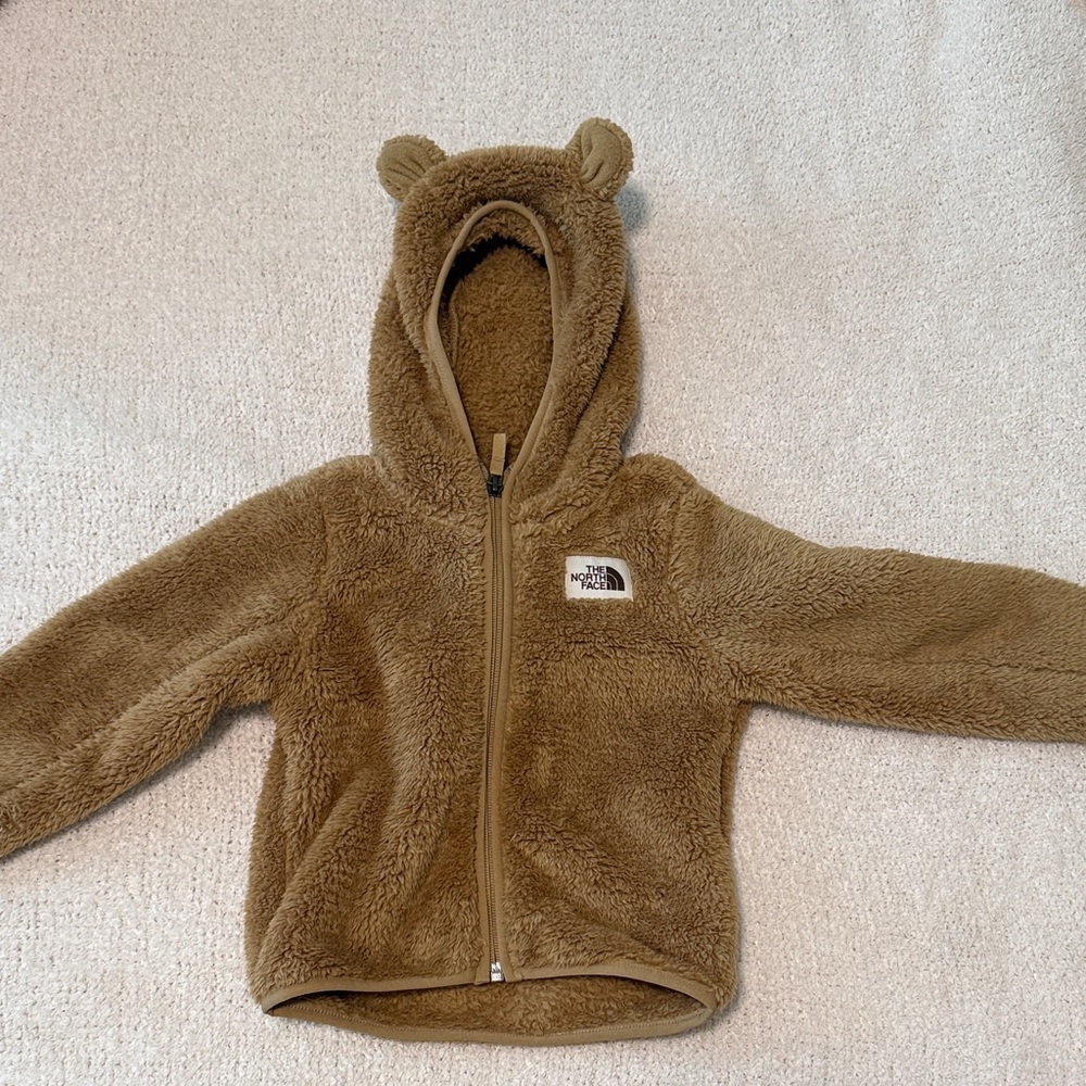 The North Face Tan Fleece Hoodie with Bear Ears